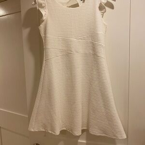Ava and Yelly Girls White Sleeveless Dress